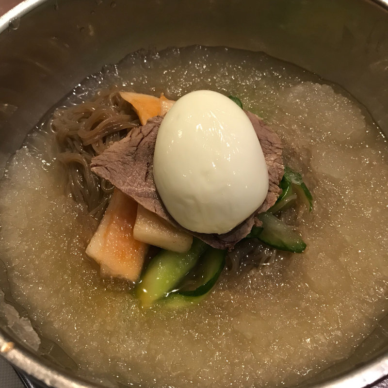 ランチBセットの冷麺(にっこりマッコリ 千葉店)