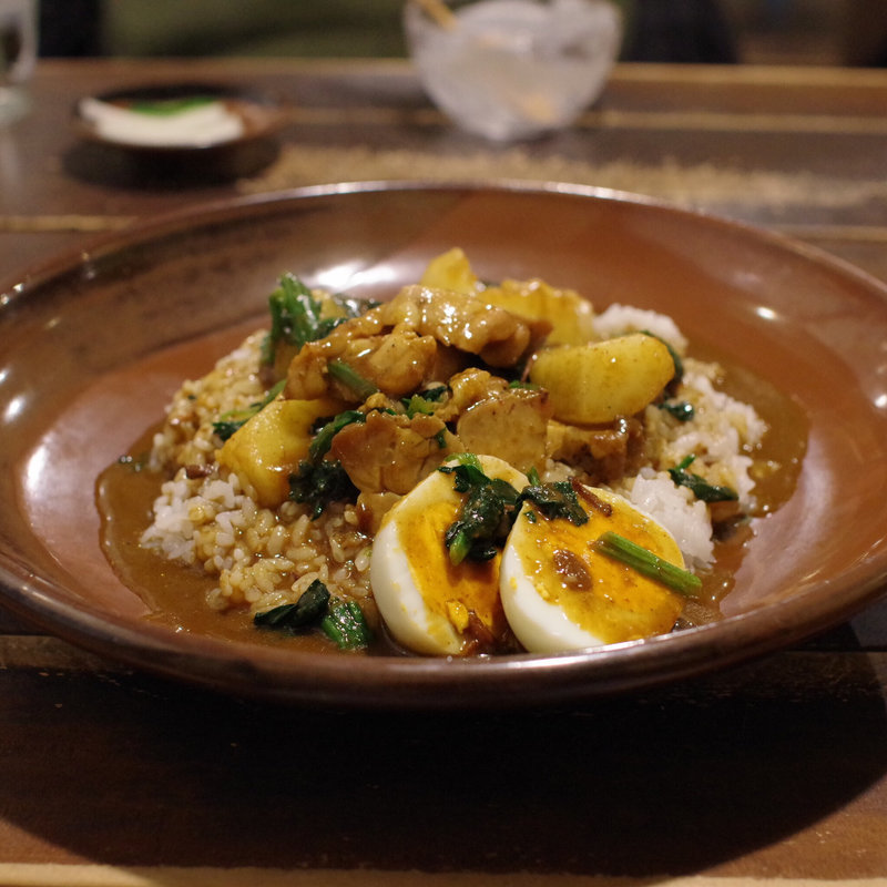 ポパイカレー+玉子(インデアン （indean）)