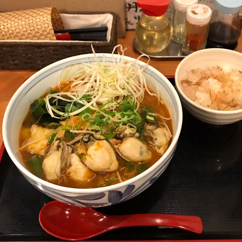 カキチゲうどん(花は咲く 新中野本店)