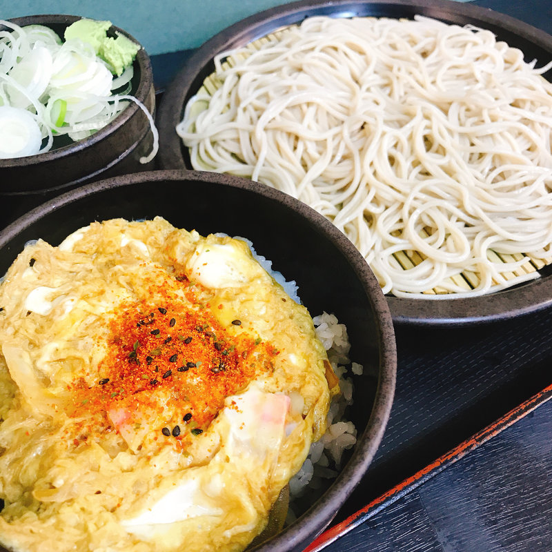玉子丼セット(ゆで太郎 飯田橋店)