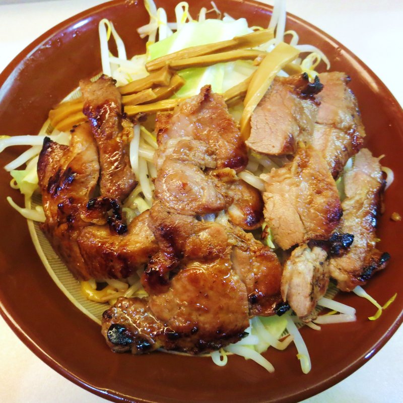 汁なし（肉増し・野菜増し）(極太清流らーめん )