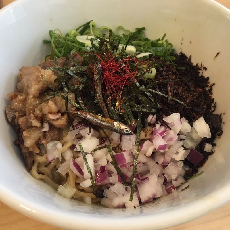 煮干混ぜそば(麺屋M)