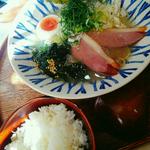 藻塩らぁー麺&鯛めし(らぁー麺 日より)