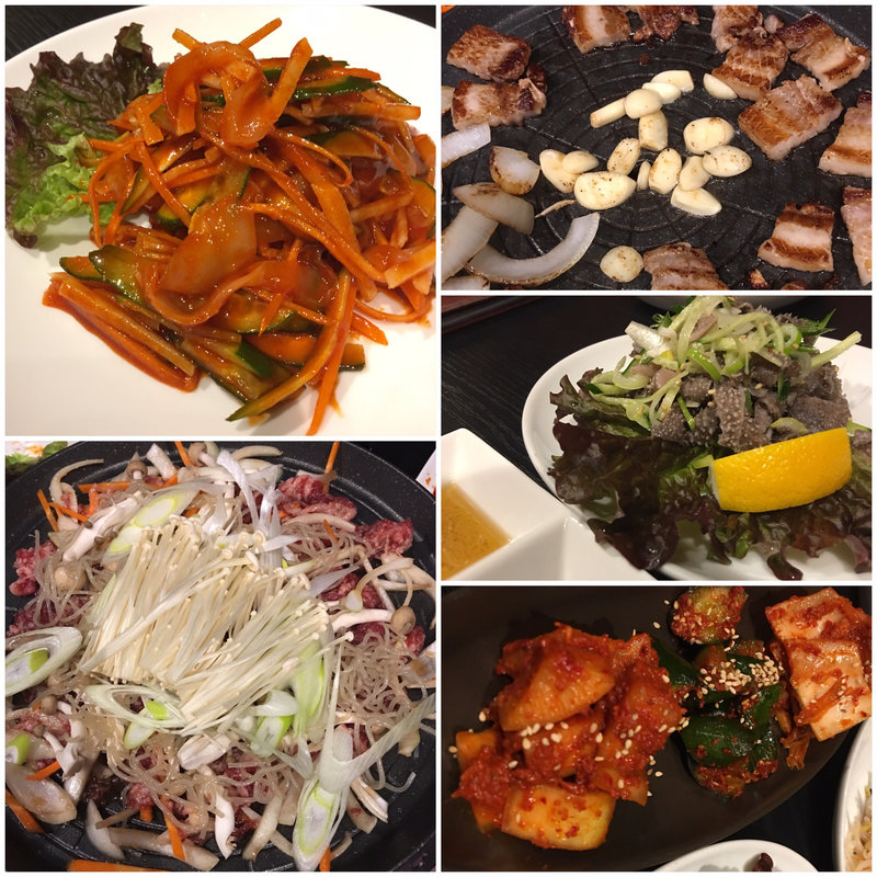 サムギョプサル、プルコギ、生センマイ、イカフェ…(金家《キムチプ》)