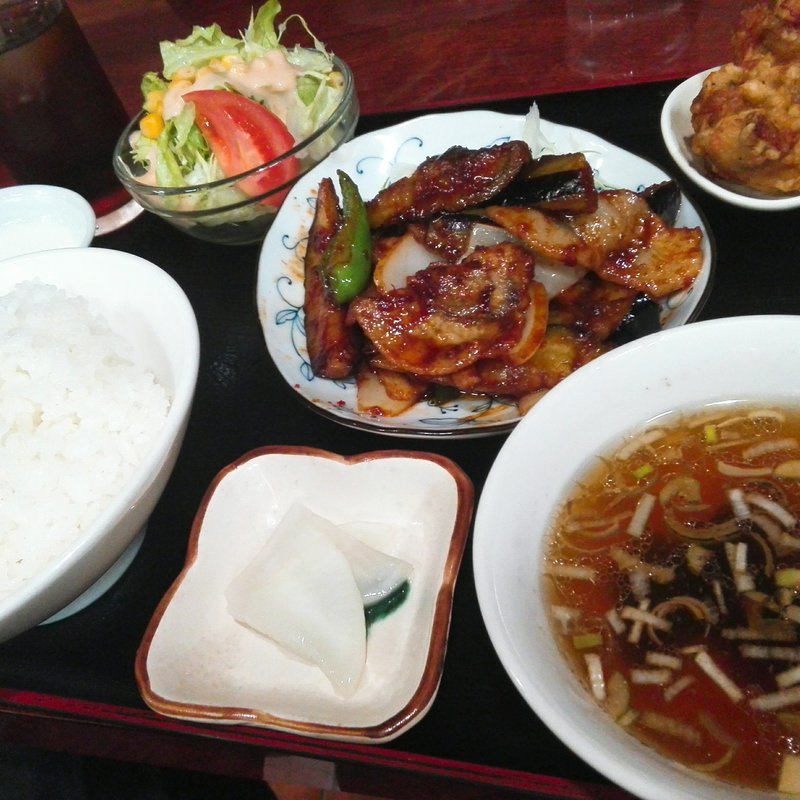 豚ナスセット(華月     )