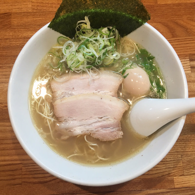 無化調塩ラーメン＋玉子&ネギトッピング(空王士)