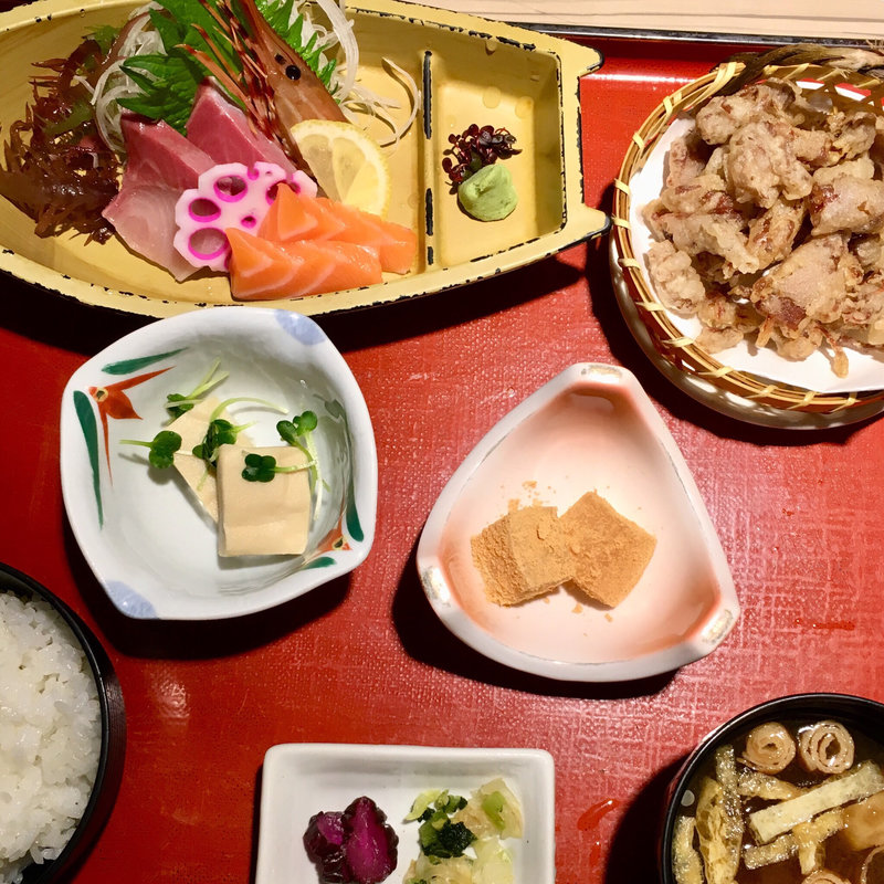 ちーいか天 刺身定食(阿藻珍味 さんすて福山 )