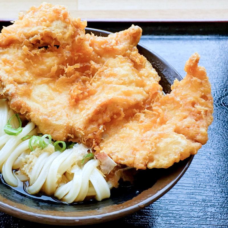 ぶっかけ冷+とり天(麺太郎)