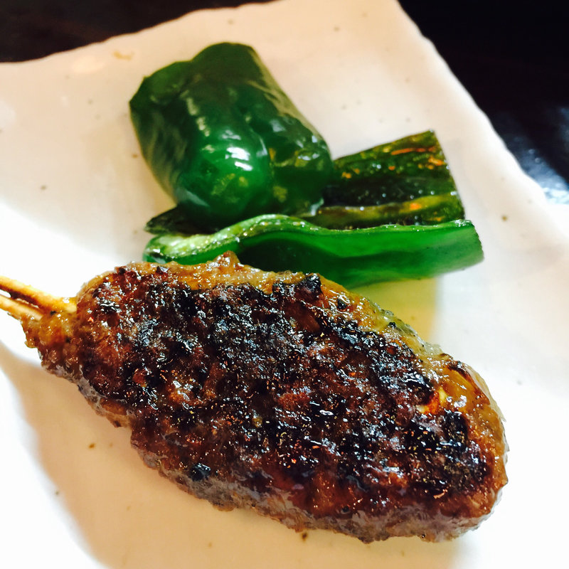 つくね&ピーマン(もつ焼 煮込み ヤリキ 上野総本店)