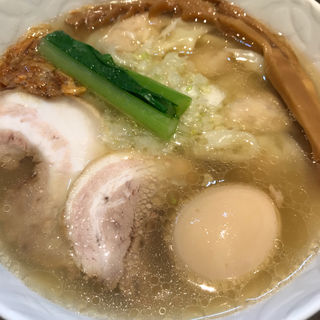山水地鶏ワンタン塩らぁ麺(支那そばや本店 )