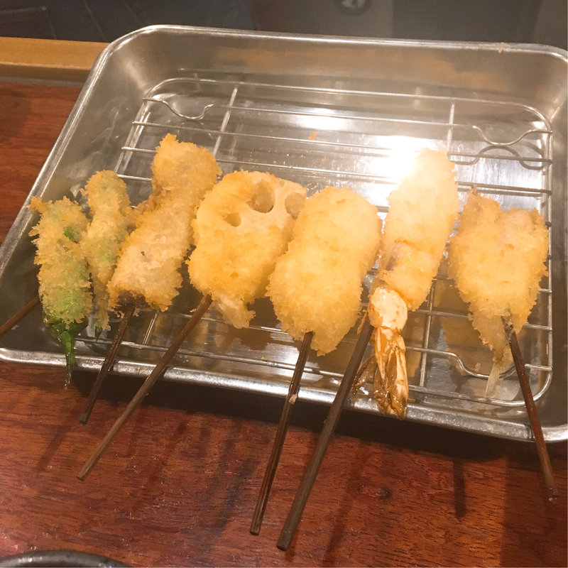 串カツ盛合せ6本(串かつ 七福神 )