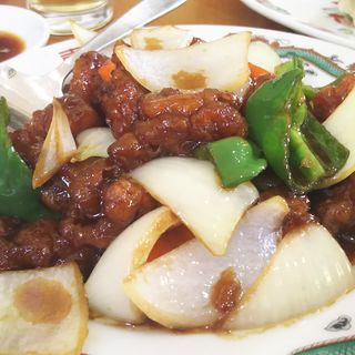 鶏肉の黒酢餡かけ(中国家庭料理金春新館)