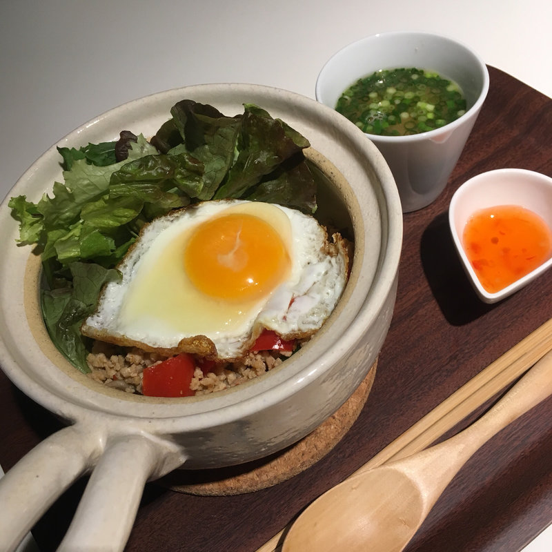 土鍋ごはん(ガパオライス)(ViTO 赤坂けやき通り店)