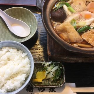 鍋焼きうどん定食(稲乃家)