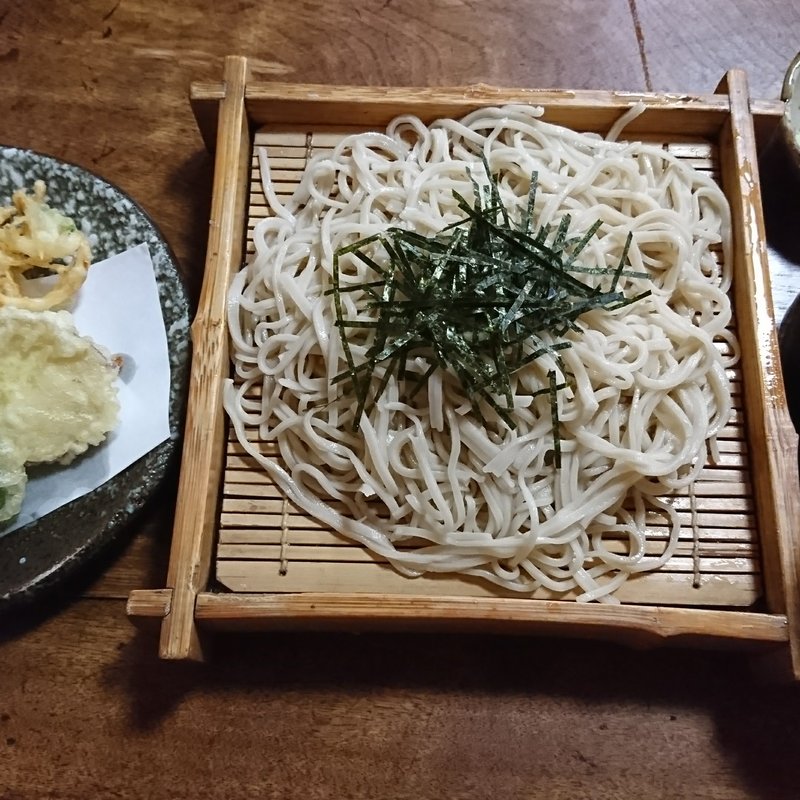 野菜天ざるそば(うえの手打そば )
