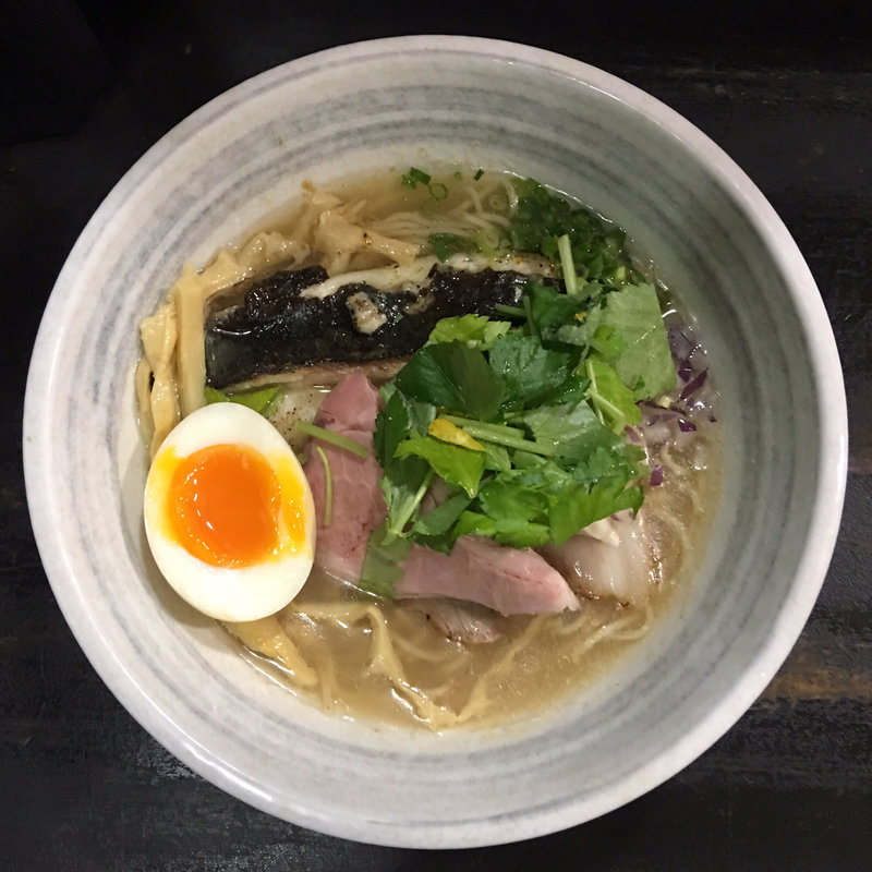 カレイの柚子塩ラーメン(らぁめんこはく )