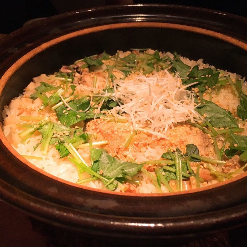 鶏と蓮根の炊き込みご飯(食幹 渋谷)