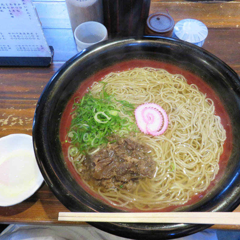 肉そば＋半熟たまご(春月庵 承天寺前店)