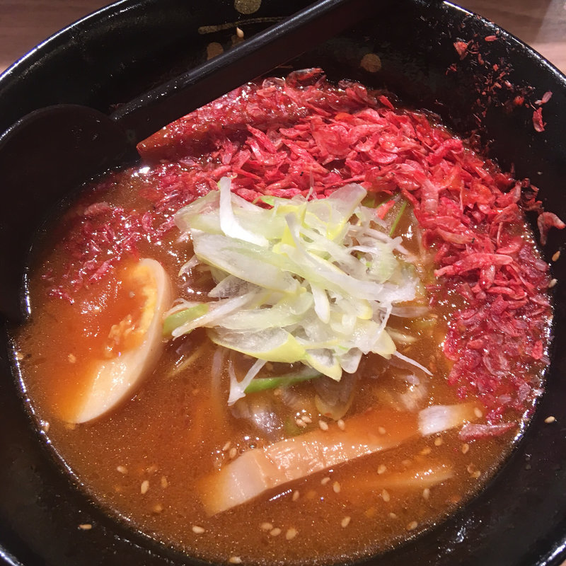 海老味噌ラーメン(鷹乃爪 新千歳空港店)