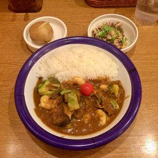 エビ＋野菜カリー(エチオピアカリーキッチン 御茶ノ水ソラシティ店)