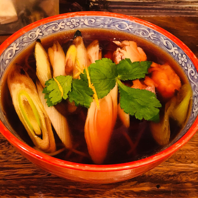 汁そば いわい地鶏と焼き葱(みつばち)