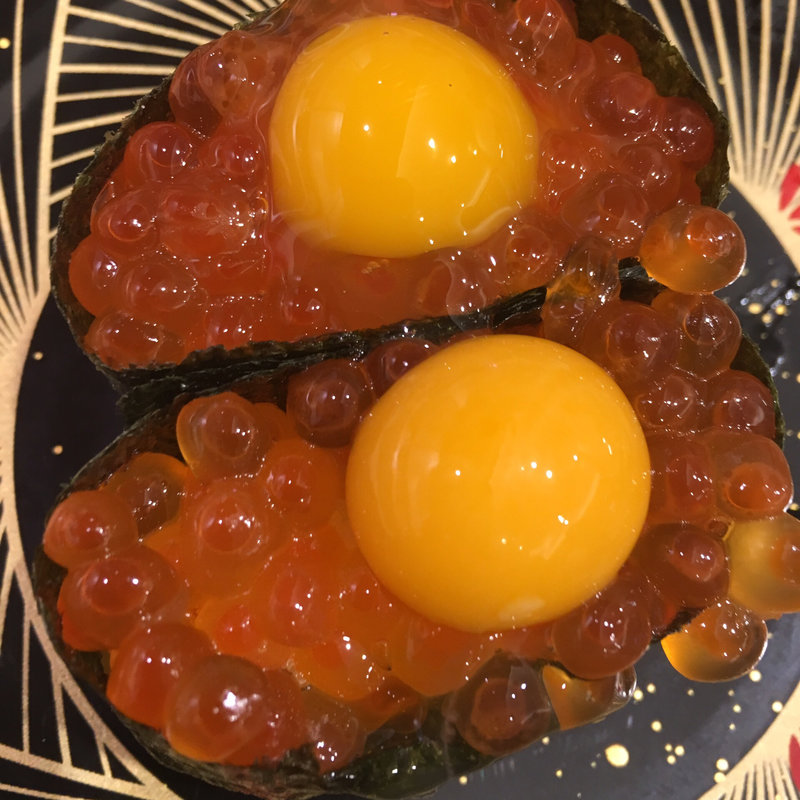 月見イクラ(回転寿司新竹 ベイタワー店（弁天町）)