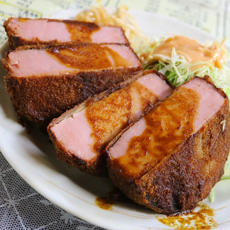 ハムかつ定食(レストランばーく )