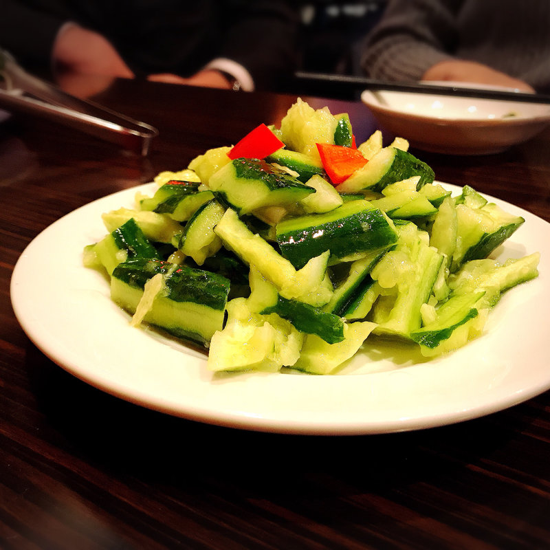 キュウリのたたき(ヴェルディ・ダイニングレストラン)