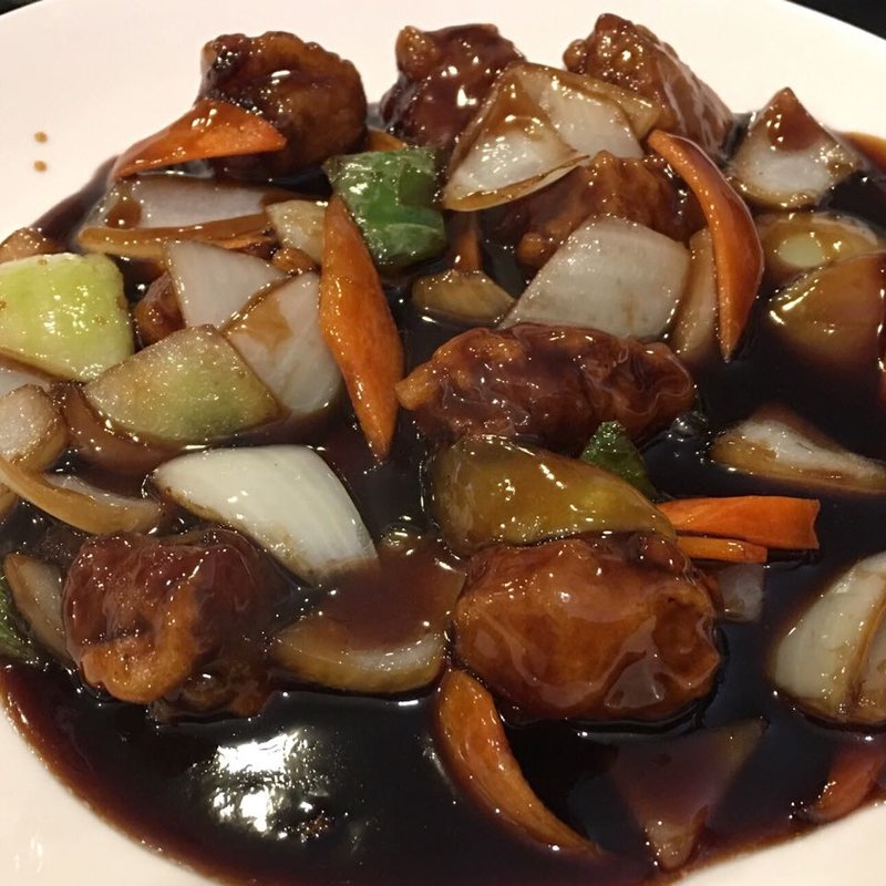 黒酢豚(満州食府)