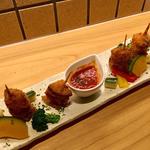 さつま芋とクリームチーズの挟み揚げ(鶏食堂バル TORIICHIミント神戸店)