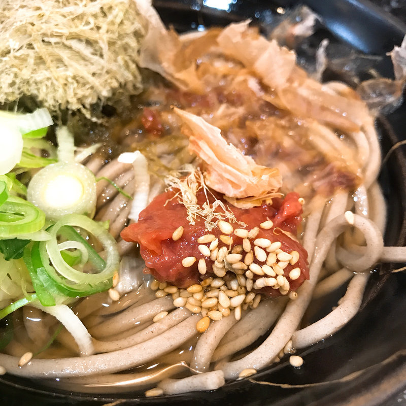梅昆布そば(今庄そば 福井駅構内 )