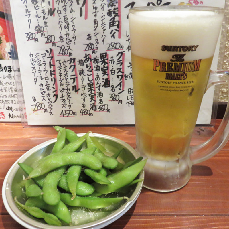 生ビール(まぐろやナポレオン)