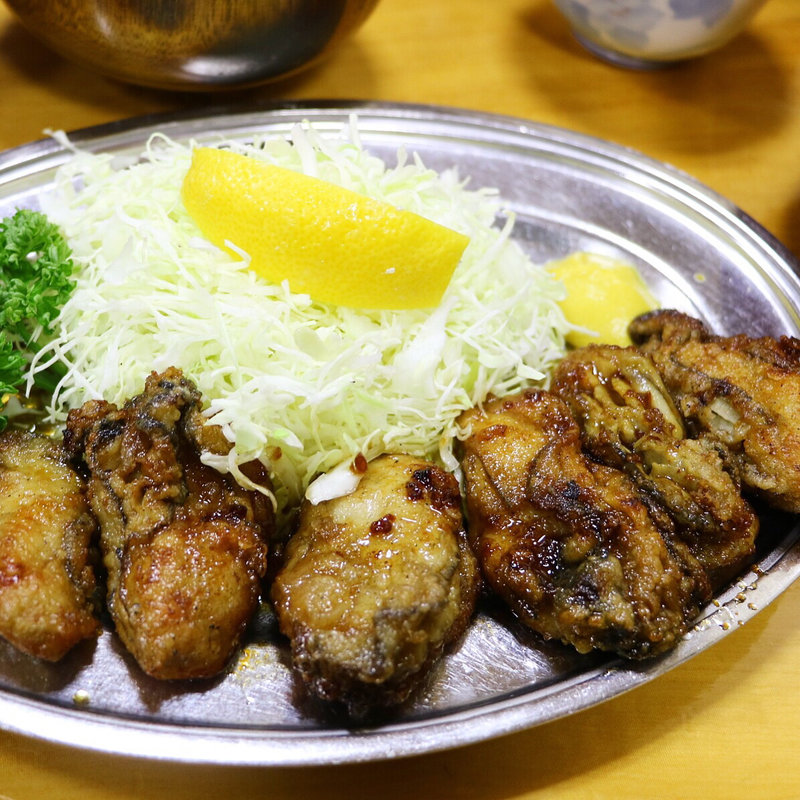カキバター焼定食(とんかつ 万平)