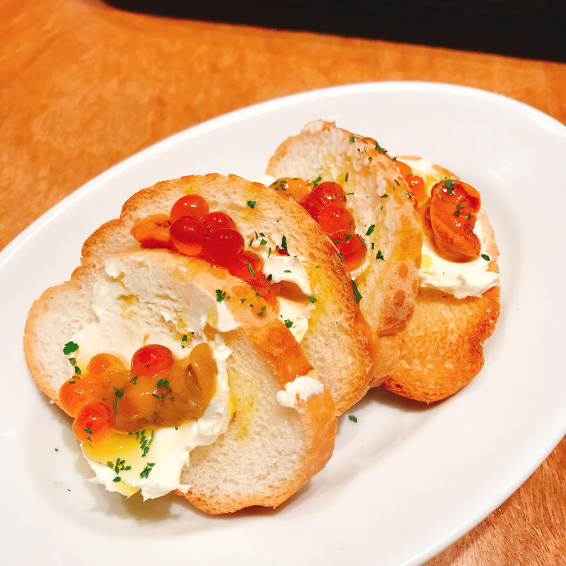 いくらのせ(魚 de バール ウオチカ。)