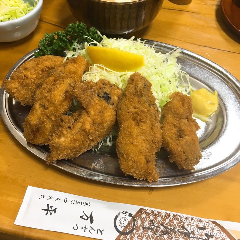 カキフライ定食(とんかつ 万平)