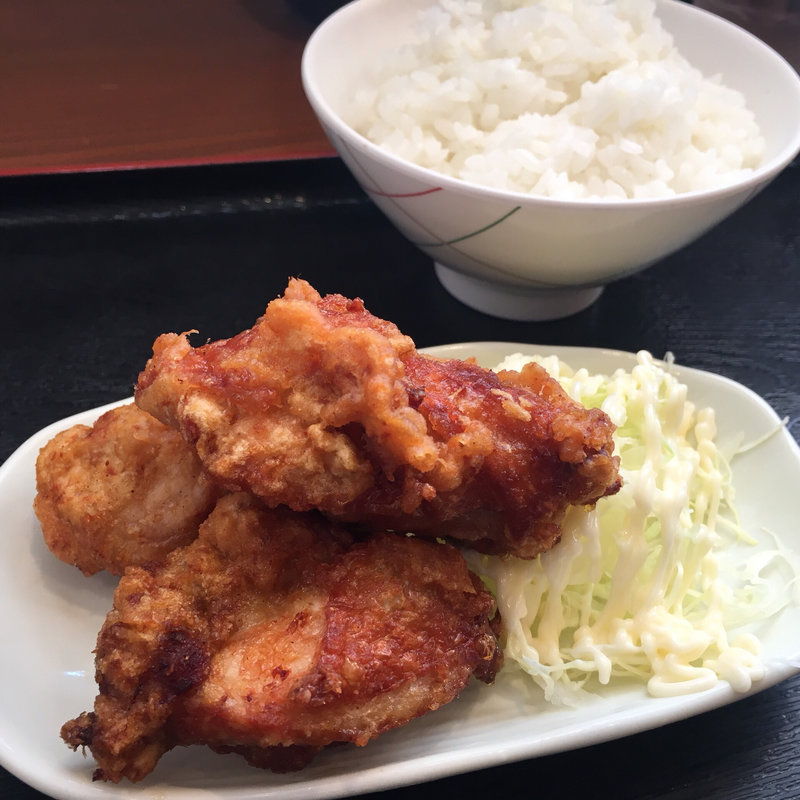 唐揚げ定食(らーめん与七)
