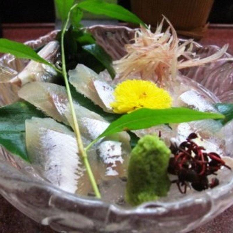 天然アユのお造り(すし豊)