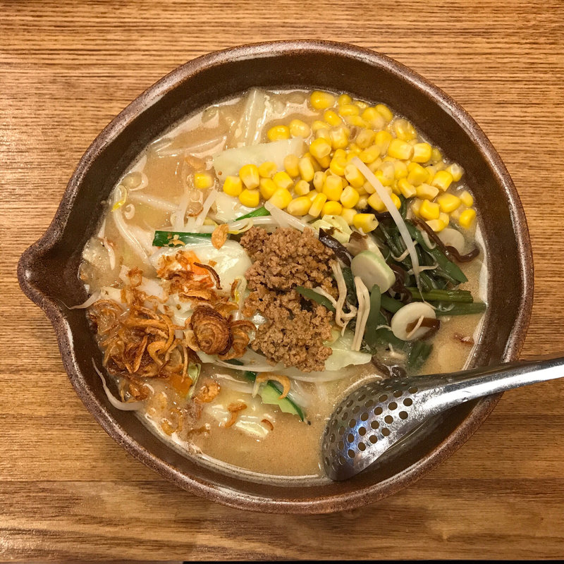信州味噌野菜ラーメン コーントッピング(一心)