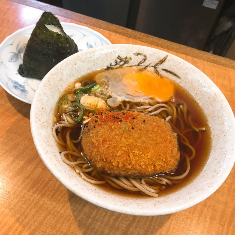 コロッケそば(神楽坂そば)