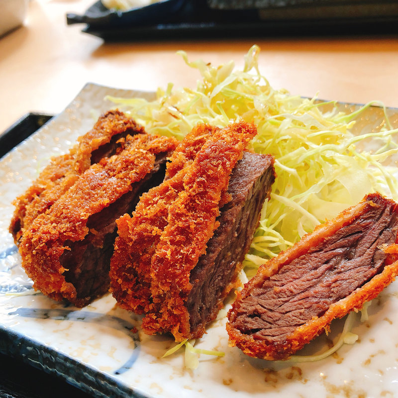 牛カツ定食(はたがやレバー 浅草橋店)