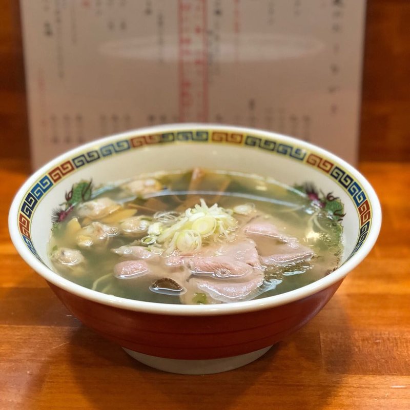 アオサノリ入りホンビノス貝 塩らーめん(ラーメン哲史)