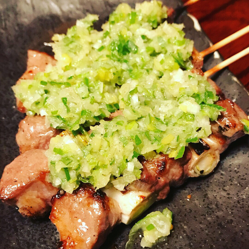 ねぎ塩牛バラ肉(串八 四条大宮店 )