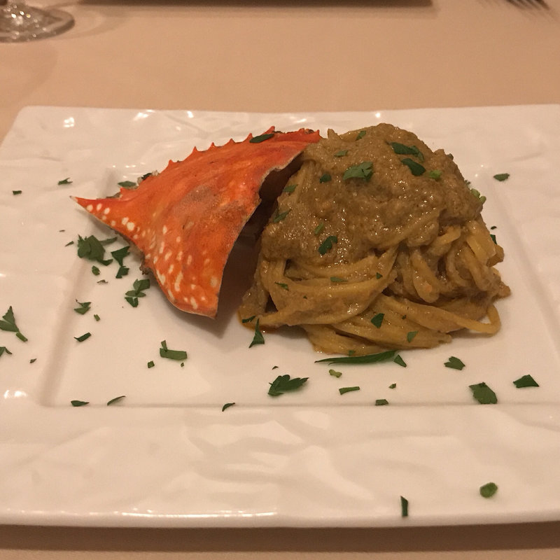 ワタリガニのタリオリーニ(Ristoria Girasole)