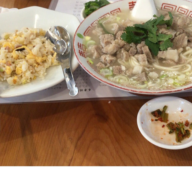 羊肉麺と半チャーハン(羊香味坊)