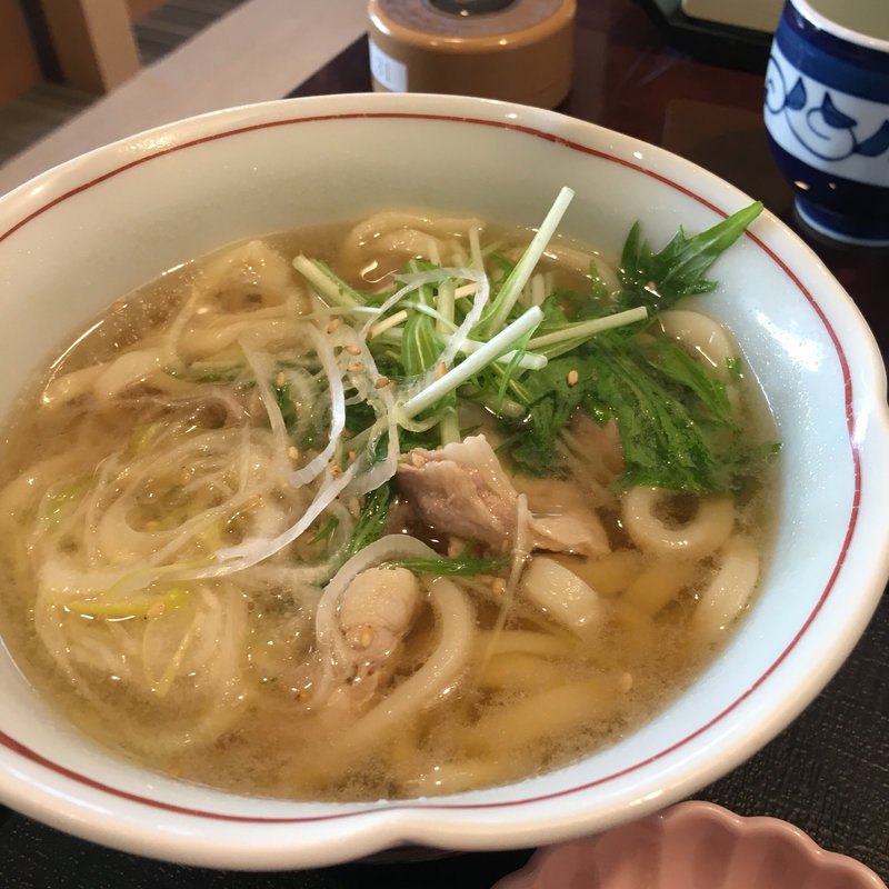 水菜と豚肉のハリハリうどん定食(ラ・オハナ 横浜霧ケ丘店)