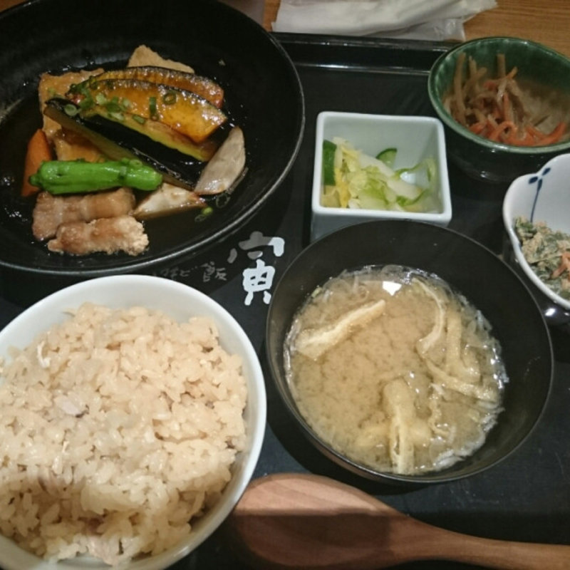 季節の野菜揚げ　黒酢あんかけ定食(大かまど飯 寅福 丸の内iiyo店)