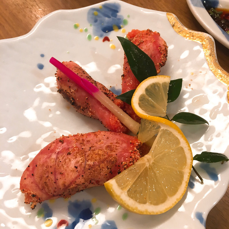 炙り明太子(謙徳蕎麦家 エンゼル店)