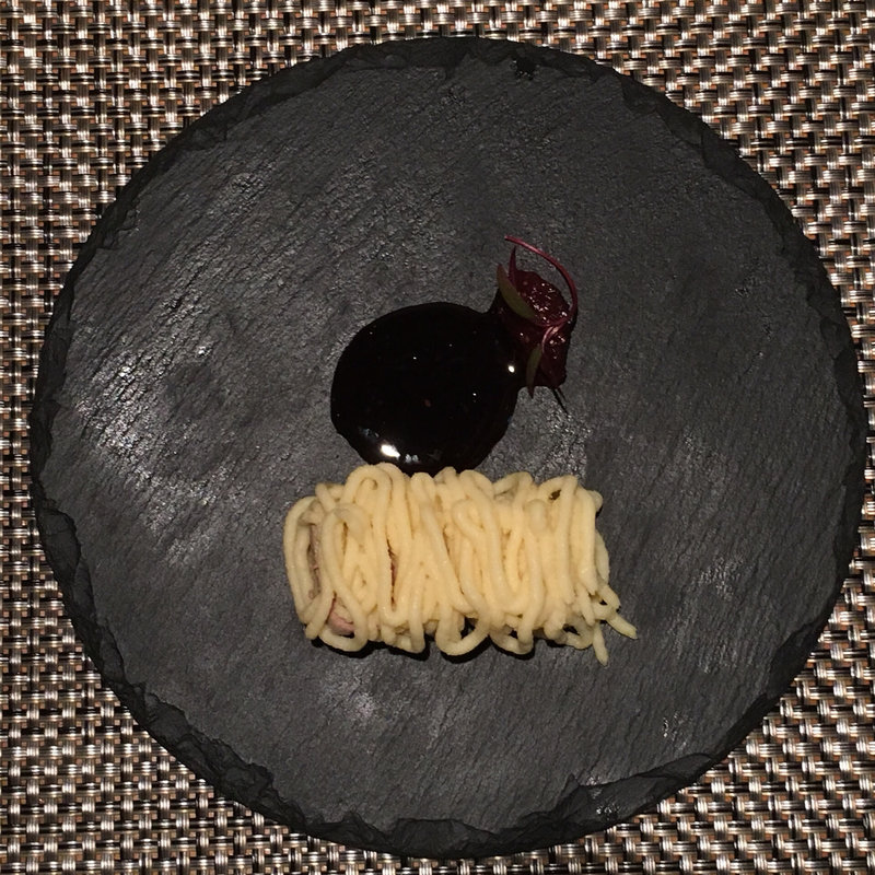 レバームースとサツマイモのモンブラン仕立て(ブラッスリー ハルナ （HARUNA brasserie）)