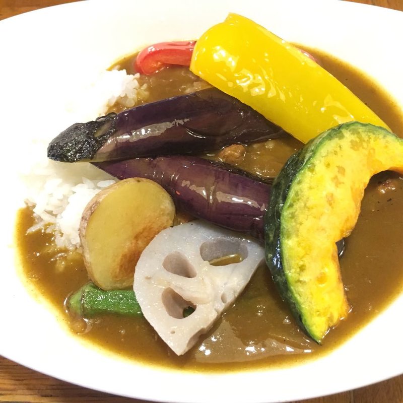 野菜素揚げカレー(インドール )