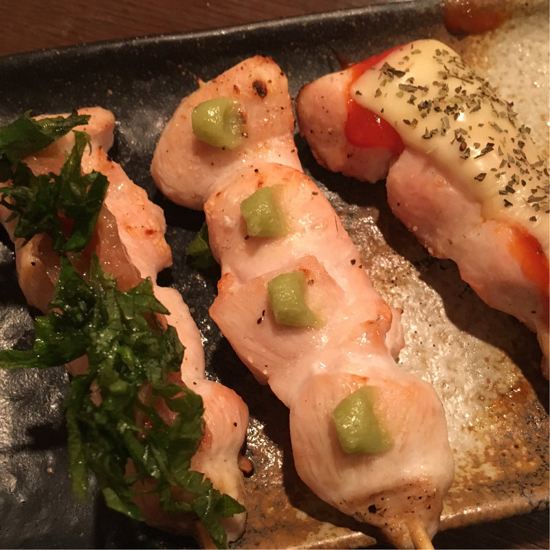 鶏3種盛り(やきとりTRIP)